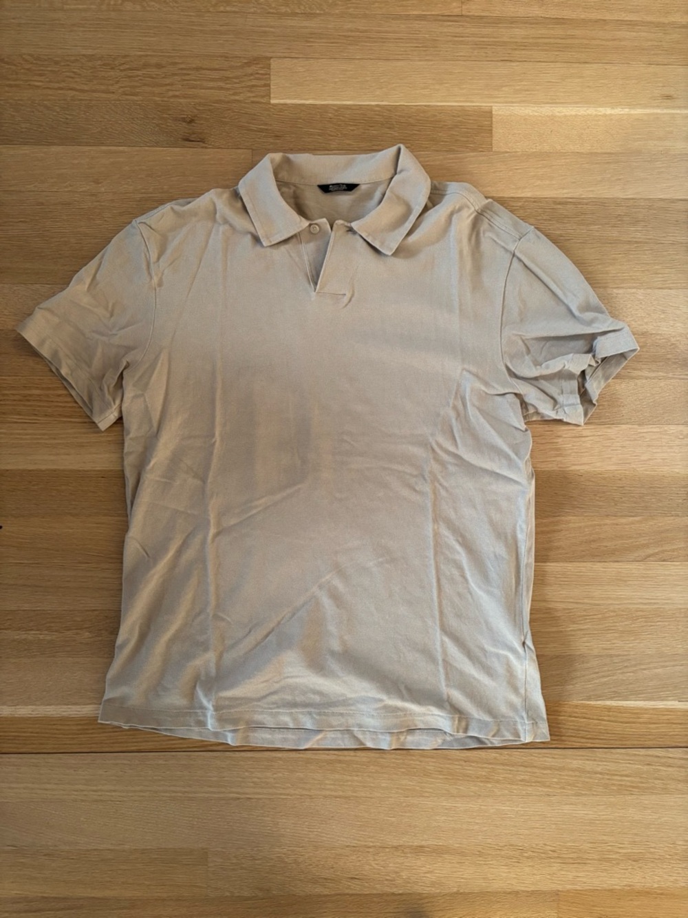 Massimo Dutti Men's Light Beige Polo